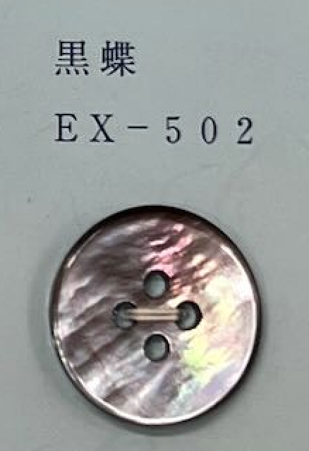 EX502 2つ穴 縁あり 貝ボタン トモイ