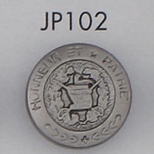 JP102 ABS樹脂製 メッキ釦[ボタン] 大阪プラスチック工業(DAIYA BUTTON)