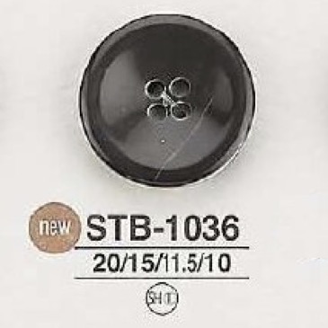 STB1036 高瀬貝製 表穴4つ穴ボタン アイリス