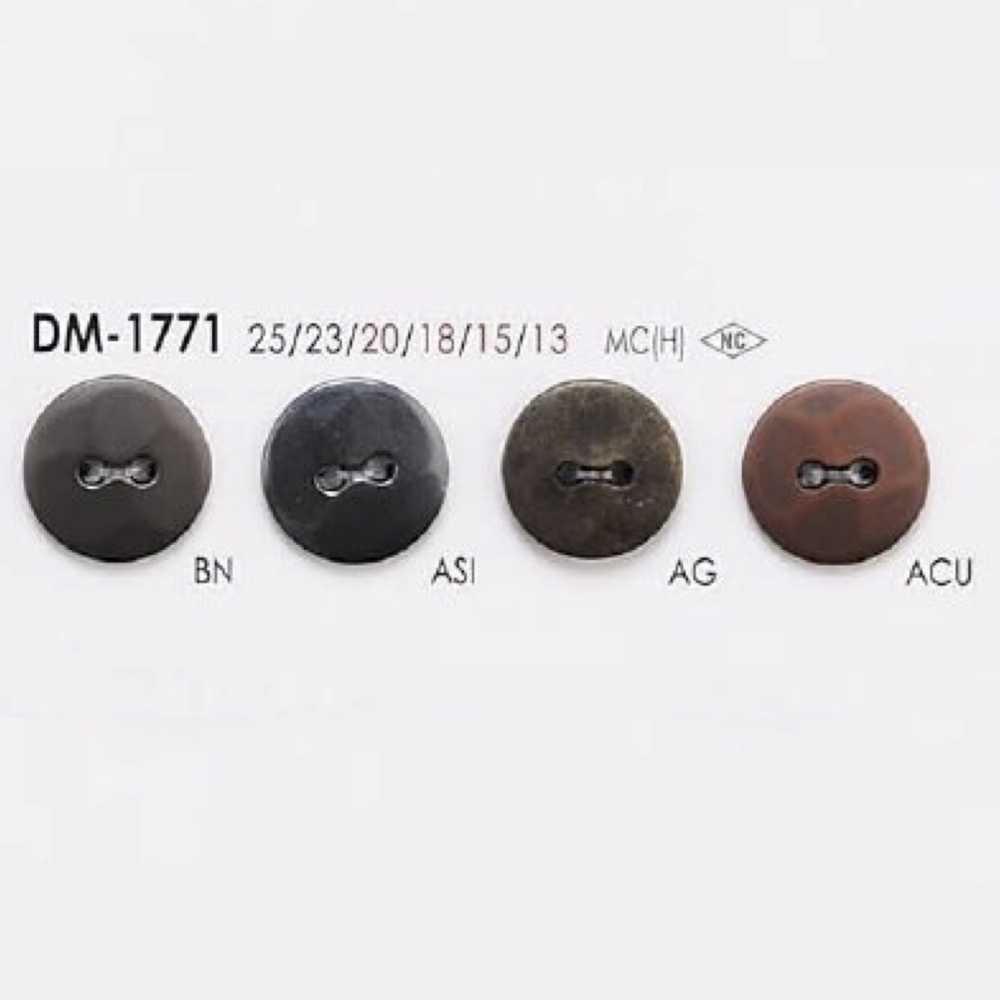 DM1771 ハイメタル製 表穴2つ穴ボタン アイリス