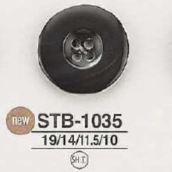 STB1035 高瀬貝製 表穴4つ穴ボタン アイリス