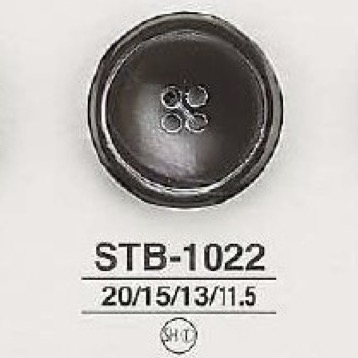 STB1022 高瀬貝製 表穴4つ穴ボタン アイリス