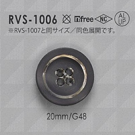 RVS1006 アルミ/ポリエステル樹脂製 表穴4つ穴ボタン アイリス