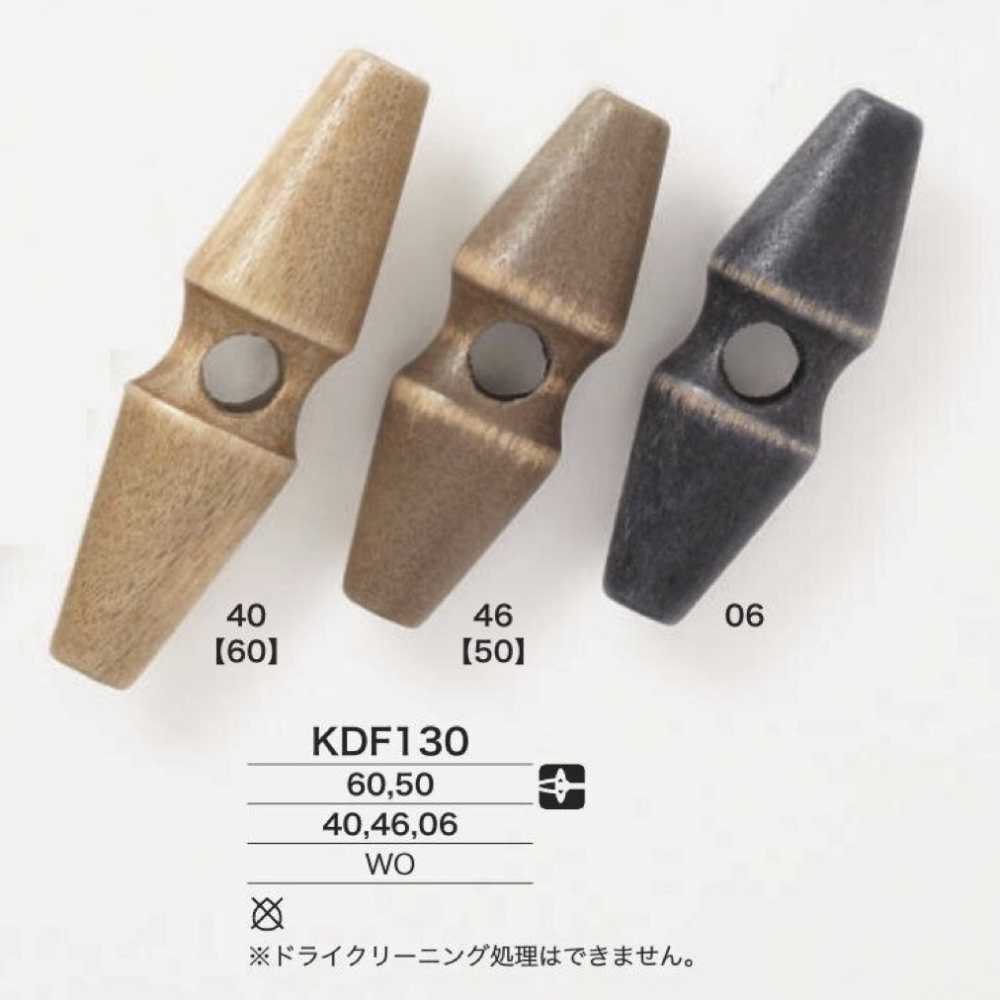 KDF130 木製 ダッフルボタン アイリス