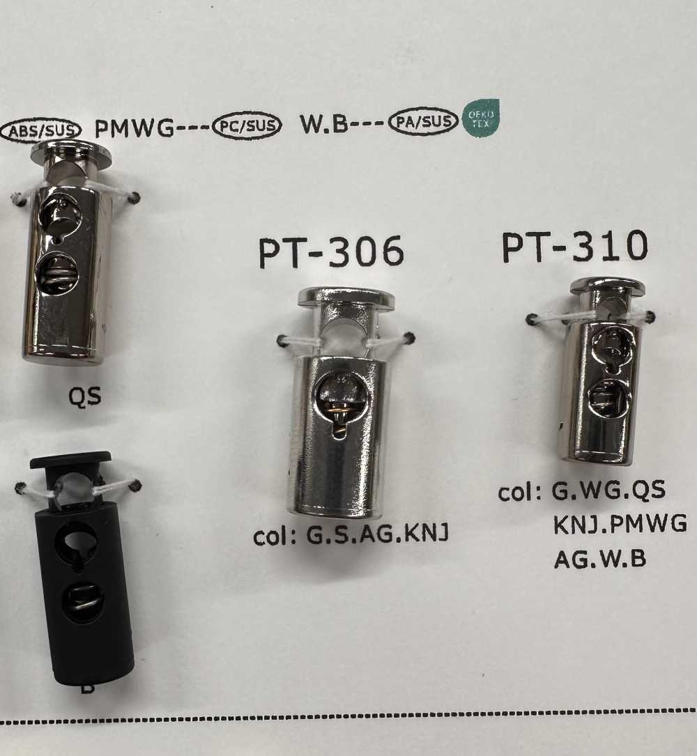 PT306 樹脂製 1つ穴 コードストッパー[バックル・カン類] 大阪プラスチック工業(DAIYA BUTTON)