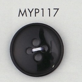 MYP117 ポリエステル樹脂製 フチあり 4つ穴ボタン 大阪プラスチック工業(DAIYA BUTTON)