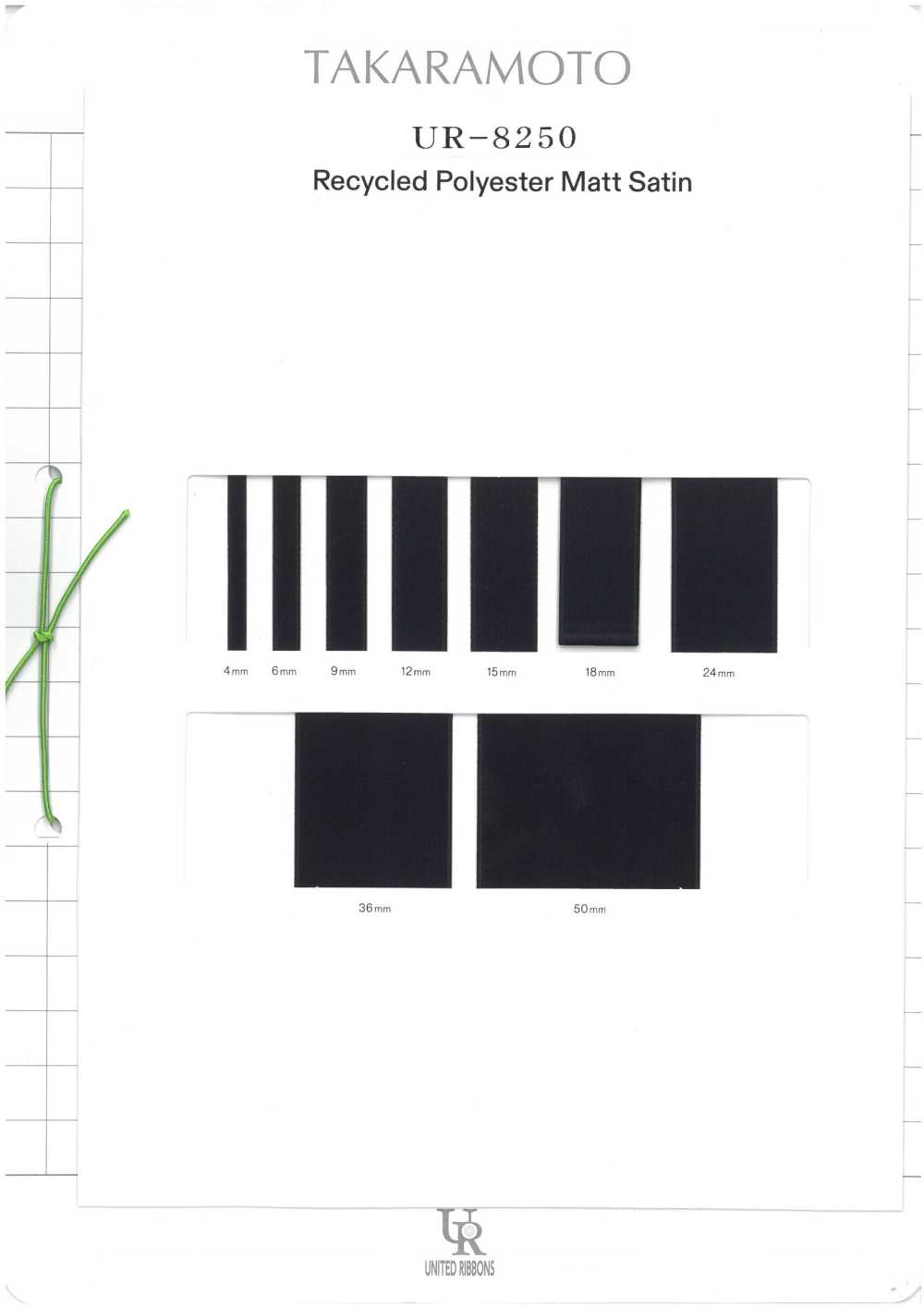 UR-8250-SAMPLE UR-8250 サンプル帳 ユナイテッドリボン