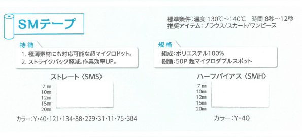 SMH-OUTLET SMハーフバイアステープ[伸止テープ] 東海サーモ(Thermo)