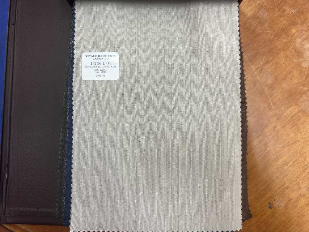 14CN-1504 CANONICO WOOL u0026 SILK DOUBLE WARP ベージュ ヘリンボーン[生地] CANONICO/ヤマモト -  ApparelX アパレル資材卸通販・仕入れ