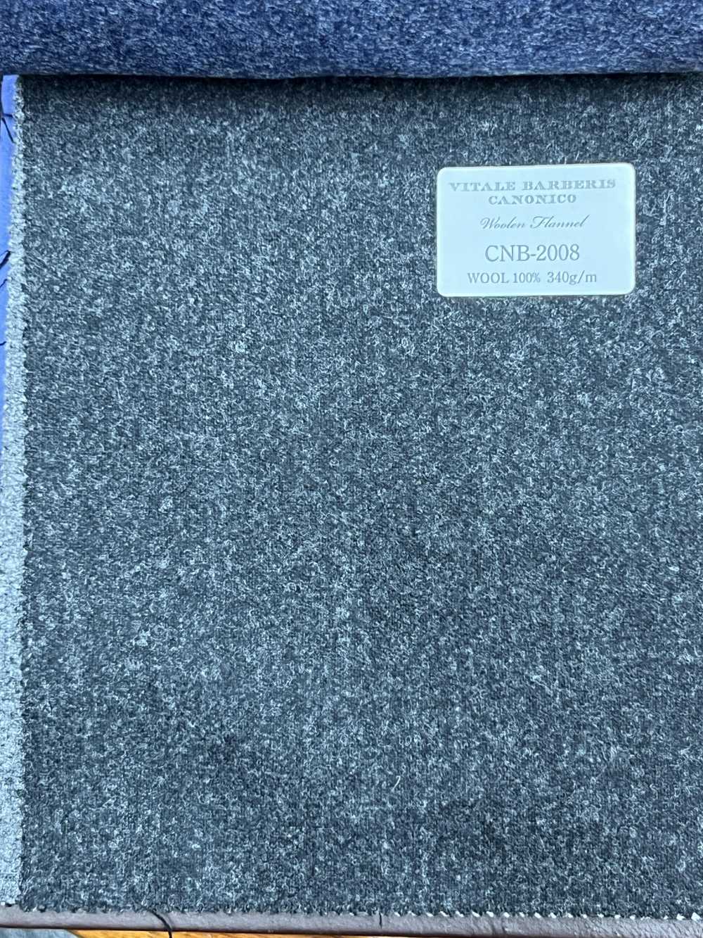 CNB2008 CANONICO 定番 WOOLEN FLANNEL"" ダークグレー 無地""[生地] CANONICO