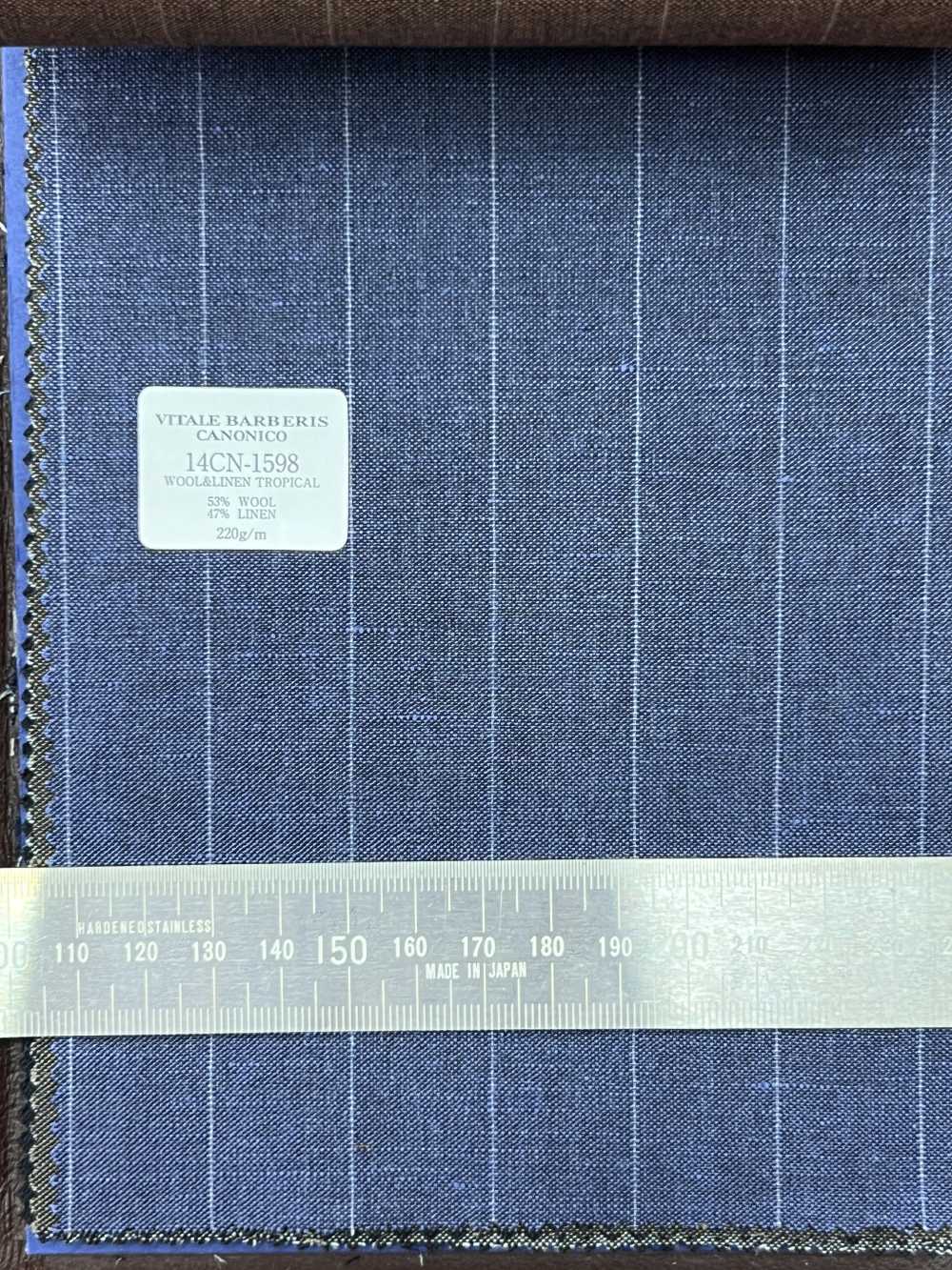 14CN1598 CANONICO 21 micron Wool & Linen ブルー ブラウン[生地] CANONICO