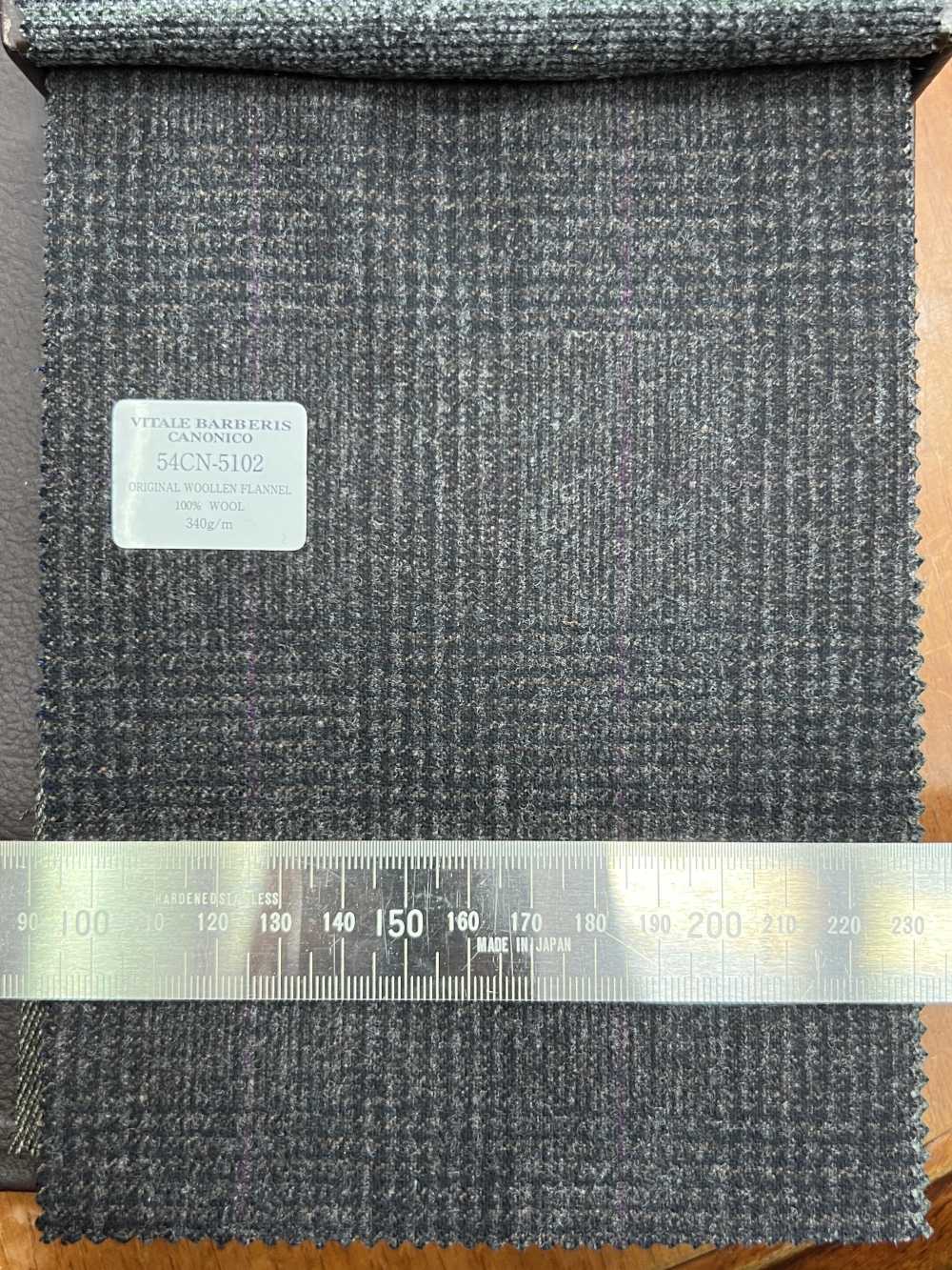 54CN5102 CANONICO ORIGINAL WOOLEN FLANNEL グレンチェック 茶[生地] CANONICO