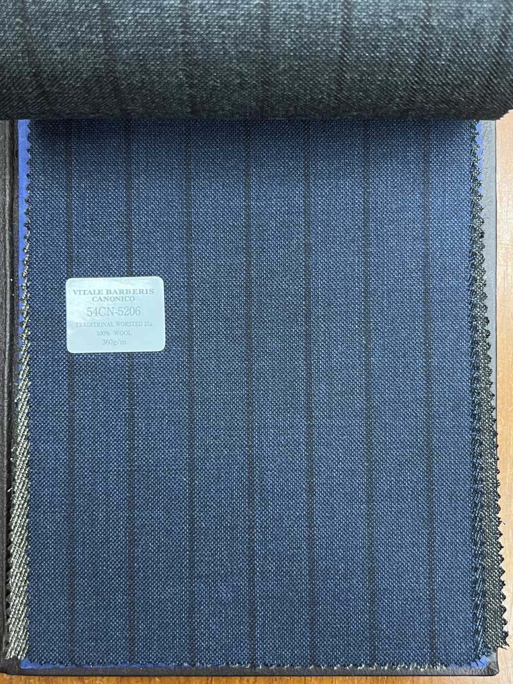 54CN5206 CANONICO TRADITIONAL WORSTED 21μ ブルー[生地] CANONICO