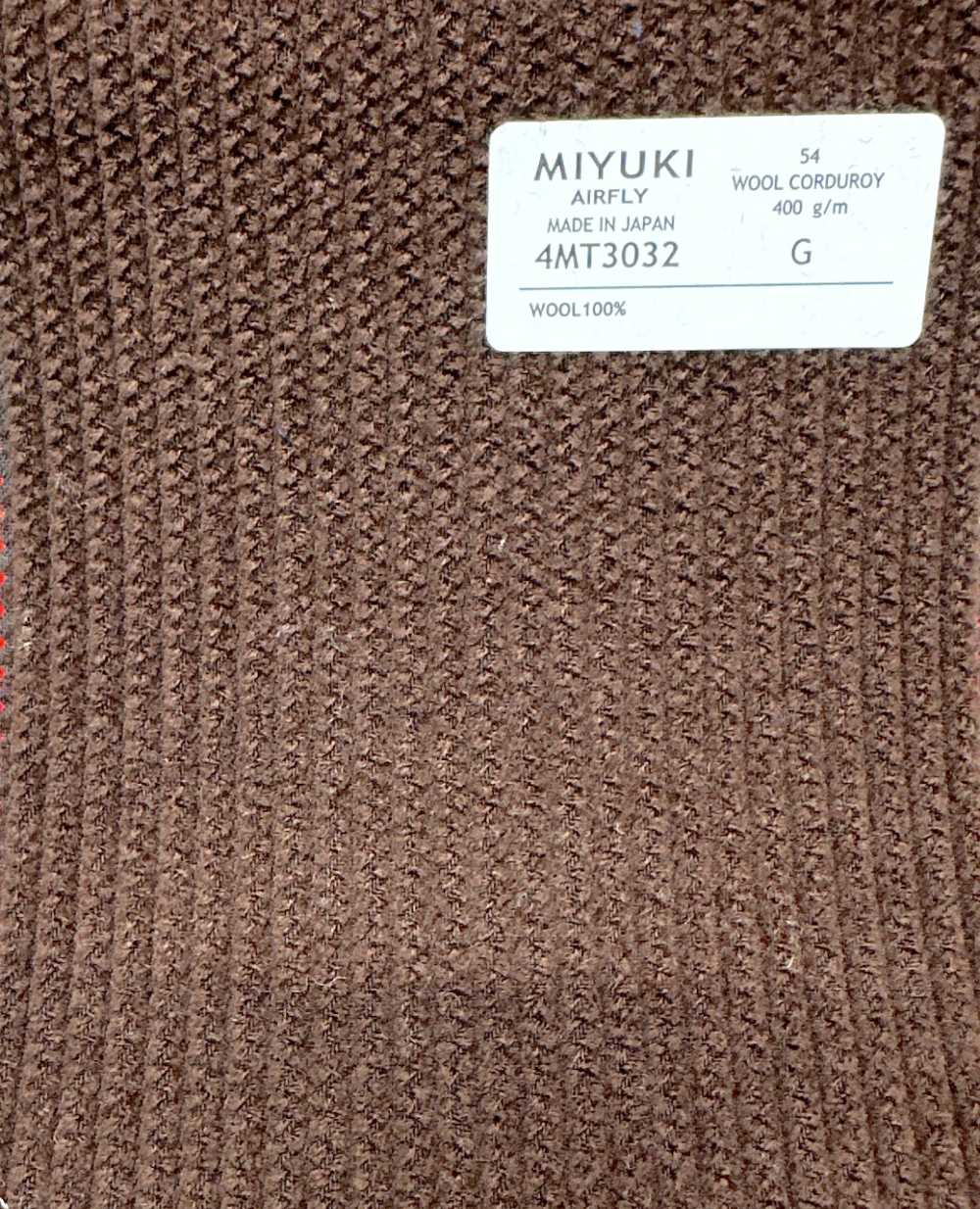 4MT3032 VARAIETESWOOL CORDUROY中茶[生地] 御幸毛織(ミユキ)