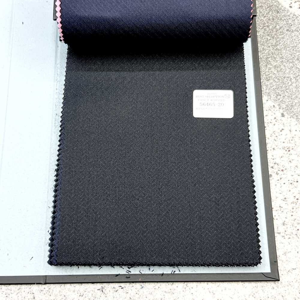 56465-20 25SS BEST SELECTION 【FANCY WORSTED】ファンシーウーステッド シェブロン  黒[生地] 国島株式会社