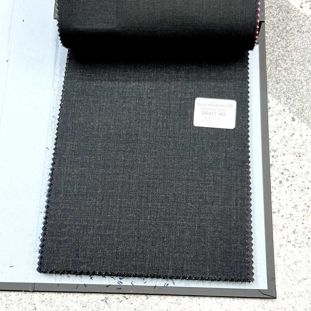 26411-40 25SS BEST SELECTION 【traditional fabric】トラディショナルファブリック 無地  ダークグレー[生地] 国島株式会社