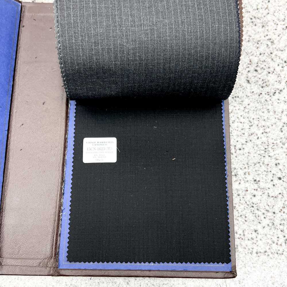 15CN1623 CANONIC カノニコ SUPER FINE CAPE MOHAIR 黒 無地[生地] CANONICO