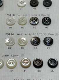 ES116 DAIYA BUTTONS 貝調ポリエステルボタン 大阪プラスチック工業(DAIYA BUTTON) サブ画像