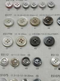 ES177M DAIYA BUTTONS ツヤ消し貝調ポリエステルボタン 大阪プラスチック工業(DAIYA BUTTON) サブ画像