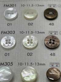 FM303 DAIYA BUTTONS 貝調ポリエステルボタン 大阪プラスチック工業(DAIYA BUTTON) サブ画像