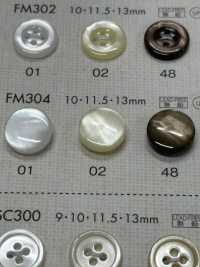 FM304 DAIYA BUTTONS 貝調ポリエステルボタン 大阪プラスチック工業(DAIYA BUTTON) サブ画像