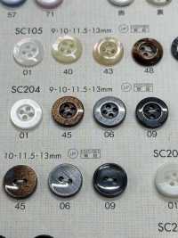 SC204 DAIYA BUTTONS 耐衝撃HYPER DURABLE""シリーズ 貝調ポリエステルボタン"" 大阪プラスチック工業(DAIYA BUTTON) サブ画像