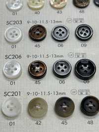 SC206 DAIYA BUTTONS 耐衝撃HYPER DURABLE""シリーズ 貝調ポリエステルボタン"" 大阪プラスチック工業(DAIYA BUTTON) サブ画像