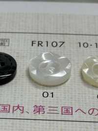 FR107 DAIYA BUTTONS 貝調ポリエステルボタン(花模様) 大阪プラスチック工業(DAIYA BUTTON) サブ画像