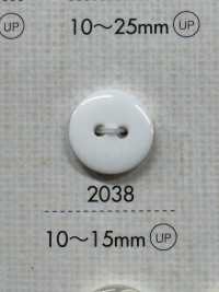 2038 DAIYA BUTTONS ２つ穴平型ポリエステルボタン 大阪プラスチック工業(DAIYA BUTTON) サブ画像