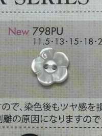 798PU 2穴花型プラスチックボタン 大阪プラスチック工業(DAIYA BUTTON) サブ画像