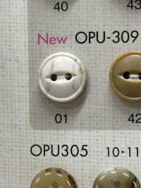 OPU309 猫目2つ穴ボタン 大阪プラスチック工業(DAIYA BUTTON) サブ画像