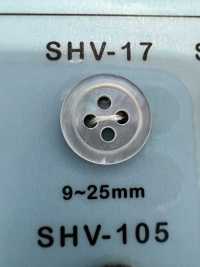 SHV17 4つ穴 フチあり 貝ボタン 大阪プラスチック工業(DAIYA BUTTON) サブ画像