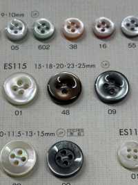 ES115 DAIYA BUTTONS 皿型4つ穴貝調ポリエステルボタン 大阪プラスチック工業(DAIYA BUTTON) サブ画像