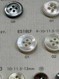 ES18LF DAIYA BUTTONS 4つ穴貝調ポリエステルボタン 大阪プラスチック工業(DAIYA BUTTON) サブ画像