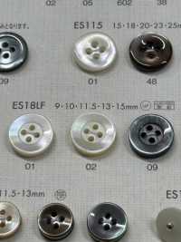 ES18LF DAIYA BUTTONS 4つ穴貝調ポリエステルボタン 大阪プラスチック工業(DAIYA BUTTON) サブ画像