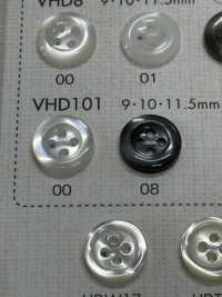 VHD101 DAIYA BUTTONS 耐衝撃HYPER DURABLE""シリーズ フチ有り 4つ穴 貝調ポリエステルボタン"" 大阪プラスチック工業(DAIYA BUTTON) サブ画像