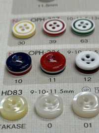 OPH336 DAIYA BUTTONS 耐衝撃 四ツ穴 ポリエステルボタン 大阪プラスチック工業(DAIYA BUTTON) サブ画像