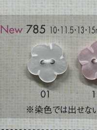 785 DAIYA BUTTONS 花型 二ツ穴 ポリエステルボタン 大阪プラスチック工業(DAIYA BUTTON) サブ画像