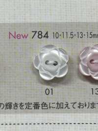 784 DAIYA BUTTONS 花型 二ツ穴 ポリエステルボタン 大阪プラスチック工業(DAIYA BUTTON) サブ画像