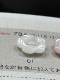 784 DAIYA BUTTONS 花型 二ツ穴 ポリエステルボタン 大阪プラスチック工業(DAIYA BUTTON) サブ画像