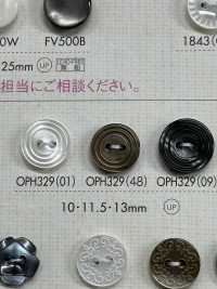 OPH329 2穴フチありボタン 大阪プラスチック工業(DAIYA BUTTON) サブ画像