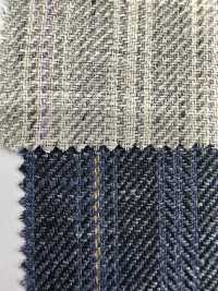 OA43585 40/1 linen KIRISAME stripe[生地] 小原屋繊維 サブ画像