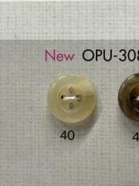 OPU308 ポリエステル樹脂製 べっ甲調 4つ穴[ボタン] 大阪プラスチック工業(DAIYA BUTTON) サブ画像