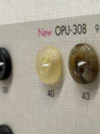 OPU308 ポリエステル樹脂製 べっ甲調 4つ穴[ボタン] 大阪プラスチック工業(DAIYA BUTTON) サブ画像