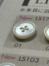 LS17 ポリエステル樹脂製 フチあり 4つ穴ボタン 大阪プラスチック工業(DAIYA BUTTON) サブ画像