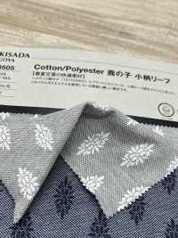 1078505 Cotton/Polyester 鹿の子 小柄リーフ[生地] 瀧定名古屋 サブ画像