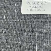 26402-47 25SS BEST SELECTION 【traditional fabric】トラディショナルファブリック チョークストライプ ダークグレー[生地] 国島株式会社 サブ画像