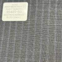 95407-50 25SS BEST SELECTION 【FANCY WORSTED】ファンシーウーステッド ダブルストライプ ダークグレー[生地] 国島株式会社 サブ画像