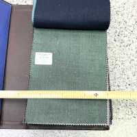 15CN1505 CANONICO LINEN&21μ WOOL SUITING 緑 ヘリンボーン[生地] CANONICO サブ画像