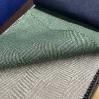 15CN1505 CANONICO LINEN&21μ WOOL SUITING 緑 ヘリンボーン[生地] CANONICO サブ画像